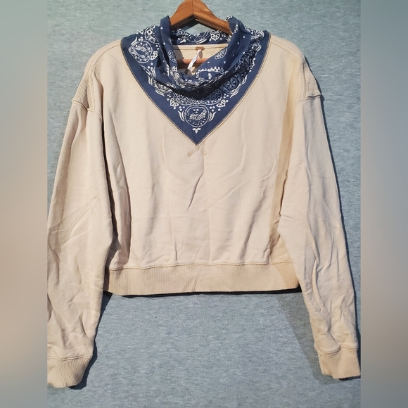 Free People Tops - Free People James Bandana Sweatshirt Pullover